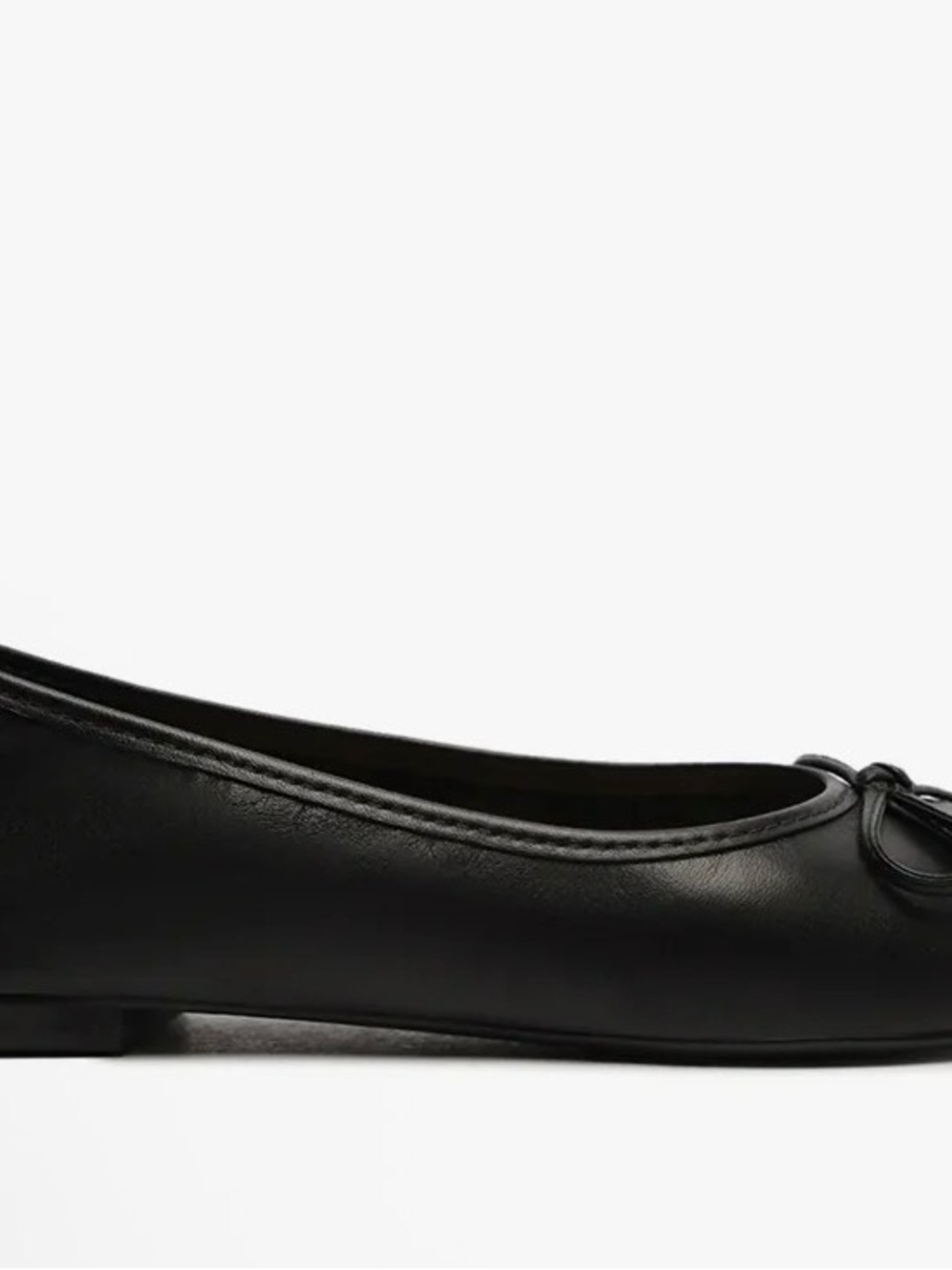 SCHUTZ ARISSA BLACK LEATHER BALLET FLAT size 8 - Picture 2 of 12
